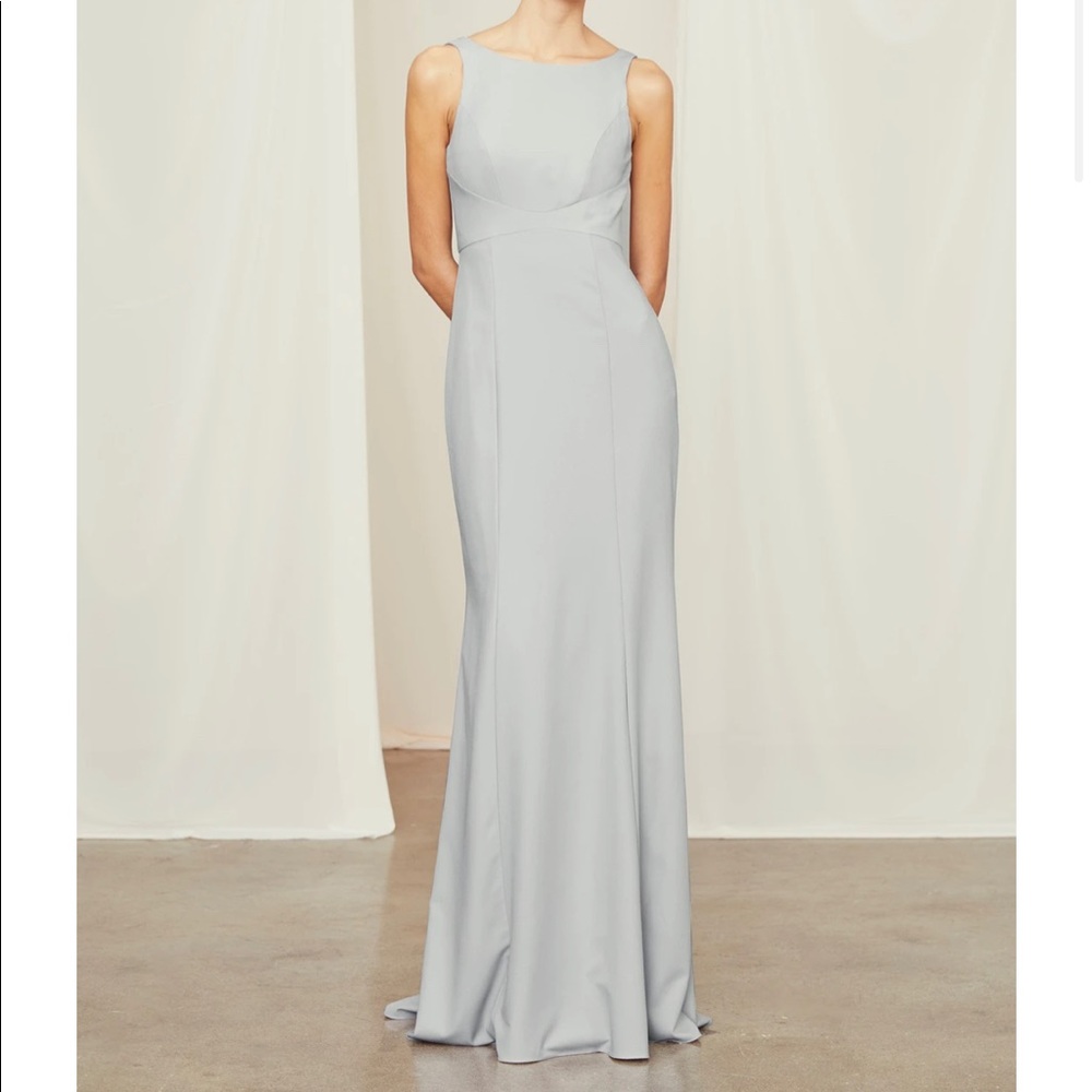 Joelle Amsale Blush Bridesmaid dress